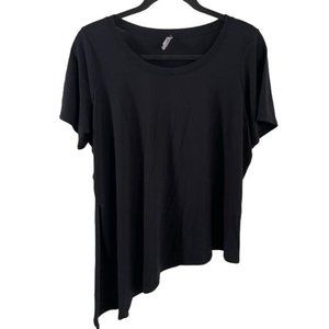 Glyder Sz Medium Asymmetrical Black Athletic Tee